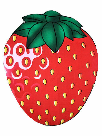 Beach towels, polyester round towels, irregular creative shapes, bath towels for export to Europe and America, customizable 150*150cm, pizza, hamburger, watermelon detail image 5