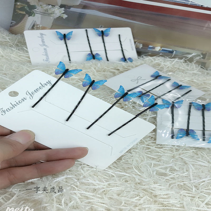 Little elf butterfly one-shoulder clip, sweet and elegant hair clip, Korean style selfie, Instagram style butterfly filter hair clip