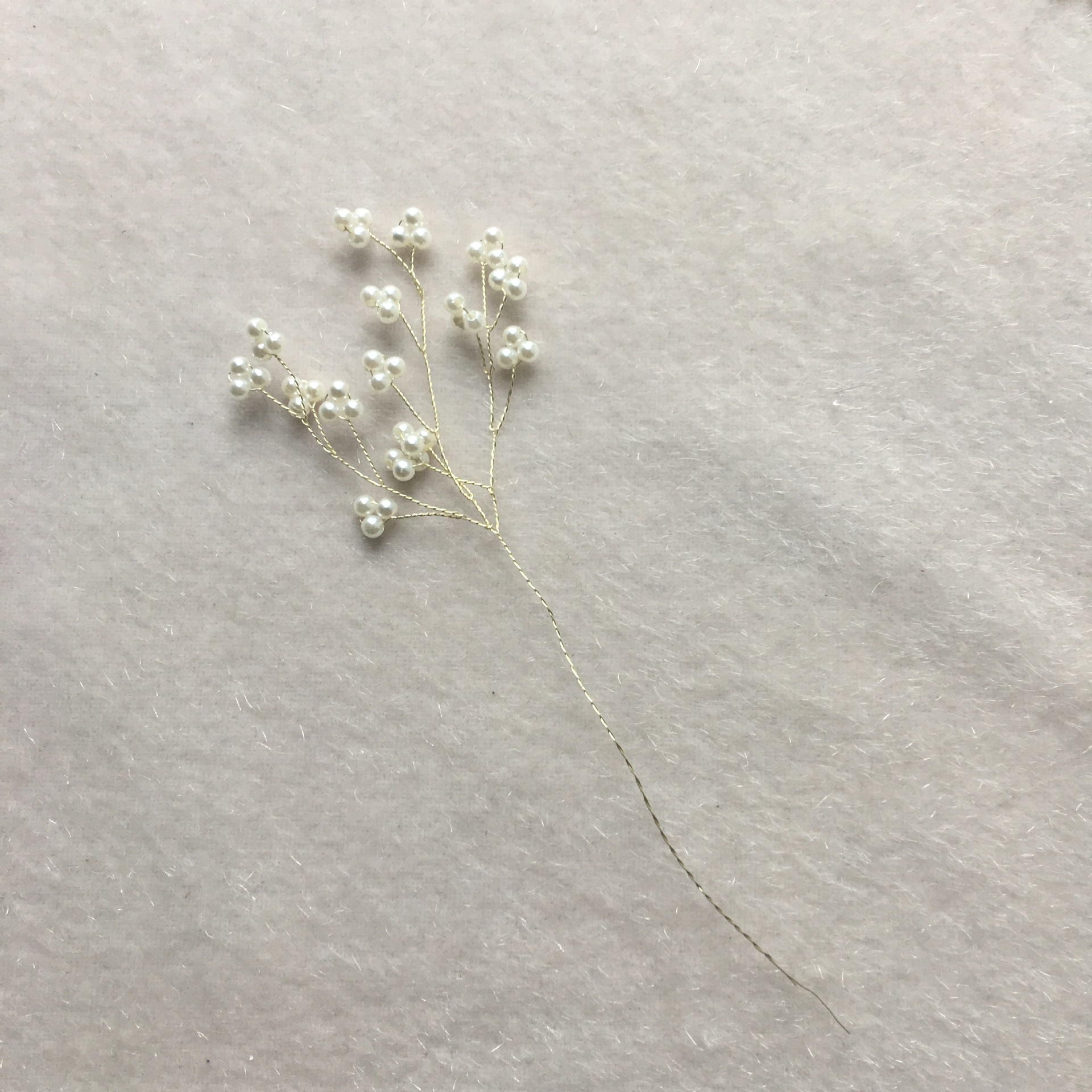 New hand-stitched fabric, iron wire, pearl, flower DIY hair clip accessories, shoes and clothing accessories Specification image