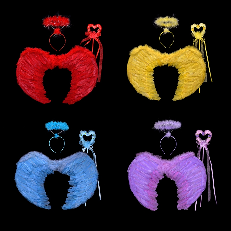 天使翅膀儿童成人舞台表演道具装扮走秀天使羽毛翅膀装扮表演道具45细节图