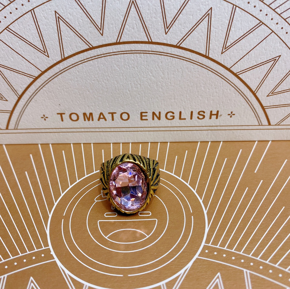 Electric titanium gold color 13x18 inlaid with natural gemstones popular fashion all-match men and women ring 15