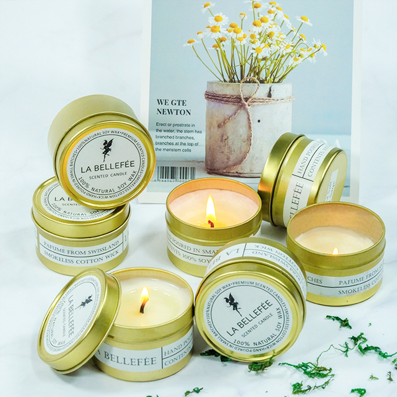 Home Ins Gold Pot Aromatherapy Candle Soy Wax Wedding Ceremony With Decorative Romantic Candle