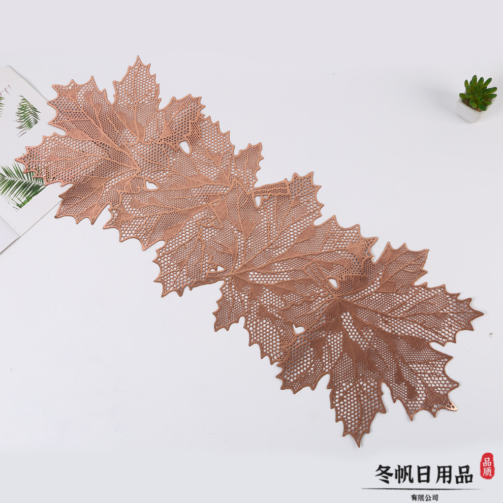 Light luxury pvc perforated placemats, anti-heat and anti-slip heat insulation pads, high-end thickened table MATS for home use, Western placemats, decorative pads detail image 11
