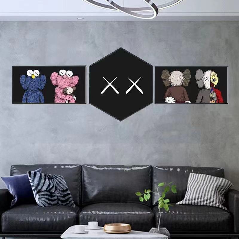 Modern Light Luxury Living Room Sofa Background Decorative Painting Hanging Painting Gilt Hotel Decorative Painting 1 details Picture