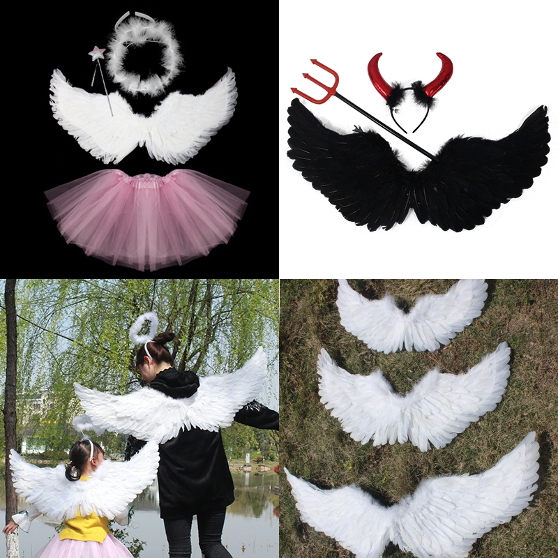 Angel wings Children adult stage performance props dress up Show angel feathers wings dress up performance props 7