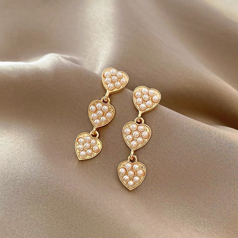Love connection long sweet girl temperament Korean version new earrings