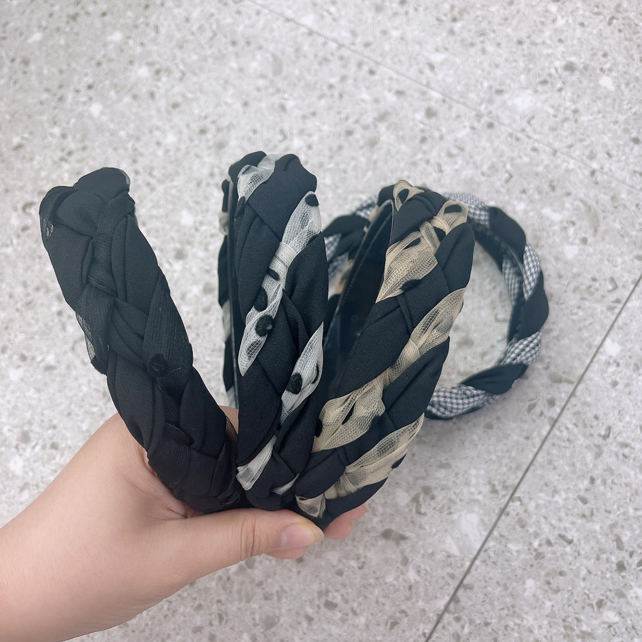 波点编织发箍