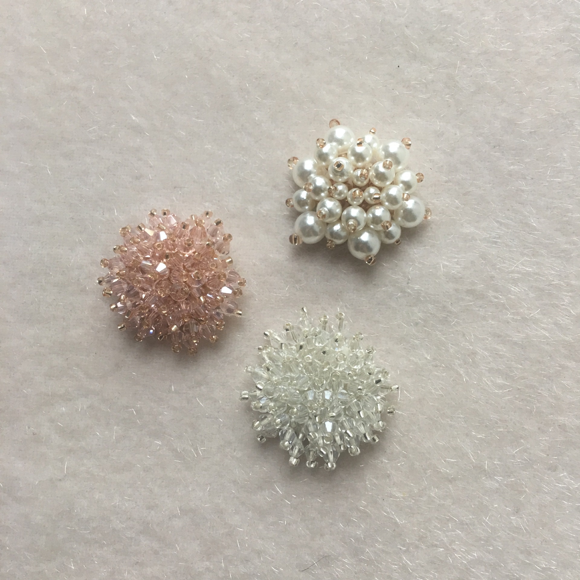 New hand-stitched crystal-patterned flower hairpin accessories for shoes, clothing and accessories details Picture