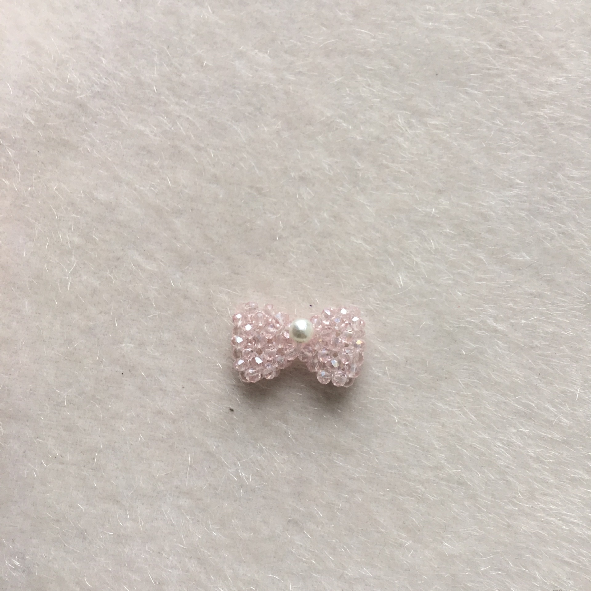 Crystal bow hair accessory, hand-woven beaded crystal hair clip, heart-shaped hair clip Specification image