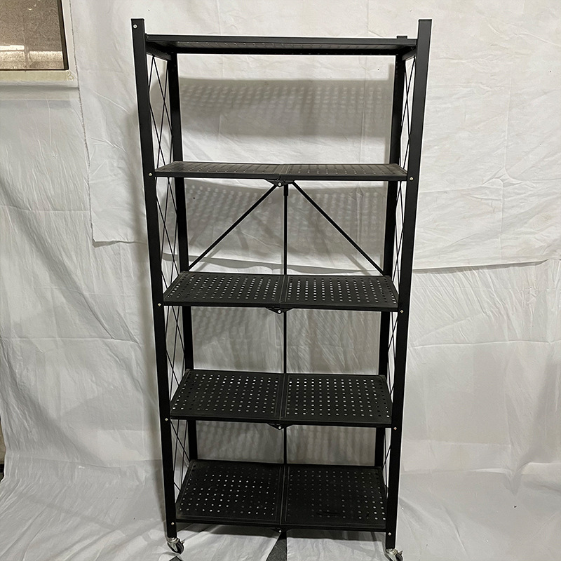 No Installation Multi-Purpose Folding Floor Storage Rack Sundries Rack Kitchen Microwave Storage Rack Foldable Storage Rack Specification drawing