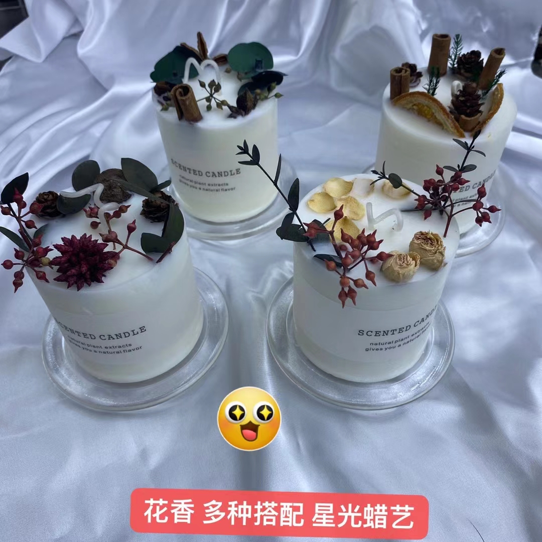 Mori aromatherapy candle custom hand gift with decoration