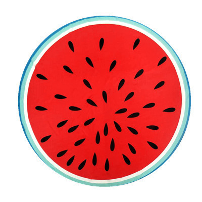 Beach towels, polyester round towels, irregular creative shapes, bath towels for export to Europe and America, customizable 150*150cm, pizza, hamburger, watermelon detail image 3