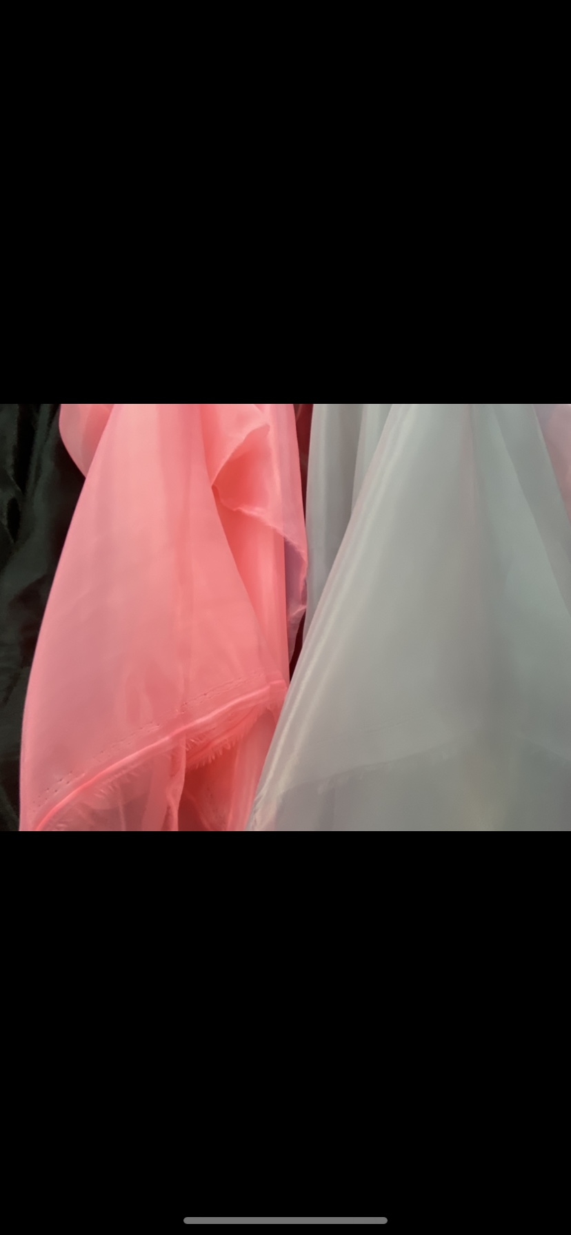 2021新品星光纱欧根纱亮丝面料星星纱大袖衫襦裙舞台演出汉服面料 红色3细节图