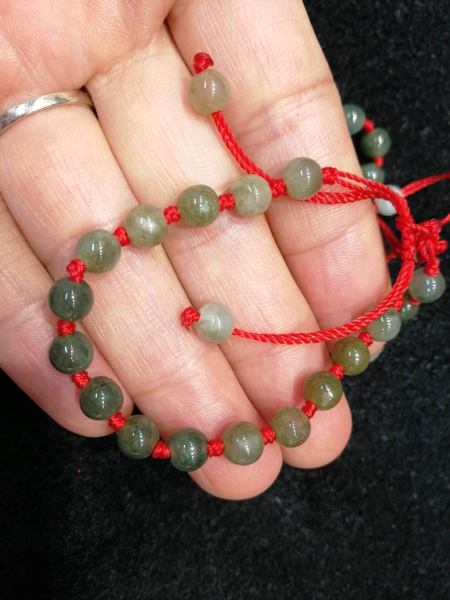 天然翡翠缅甸玉珠宝玉石儿童手链细节图