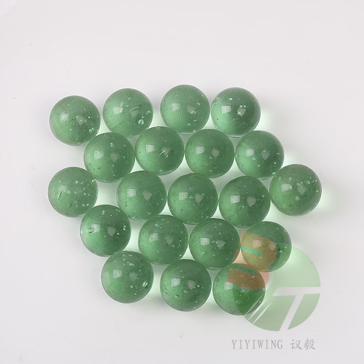 100 pieces of 14mm light green crystal transparent glass balls, 1.4cm colored transparent green glass marbles, 1.4cm solid round balls, fish tank decoration toy accessories
