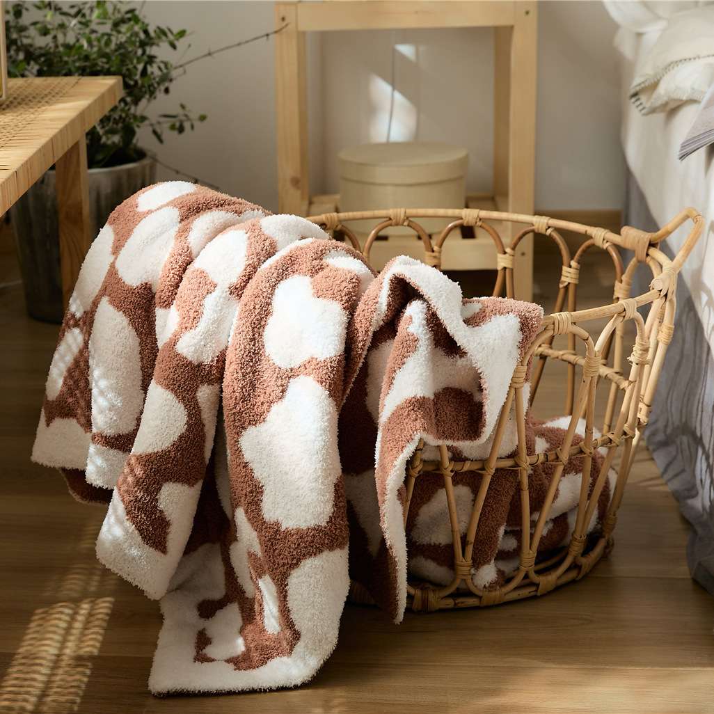 Nap blanket, half fleece soft and fluffy, leopard print blanket, wool blanket, sofa cover blanket, soft furnishing matching carpet, 130*160cm detail image 10