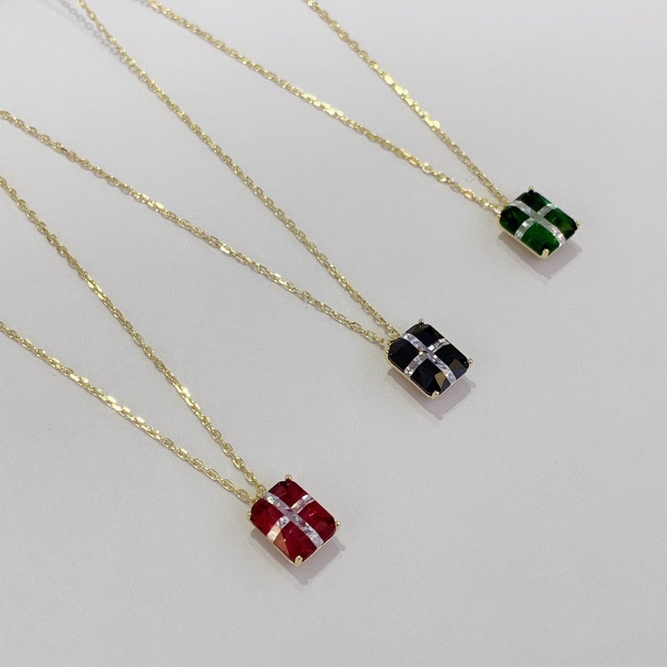 Zircon cross necklace thumbnail