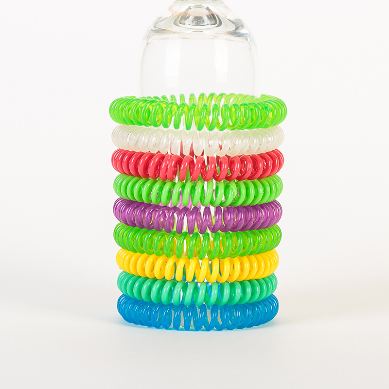 EVA塑料弹簧防蚊手环弹簧手圈儿童防蚊手环室内外随身携带DIY详情图3