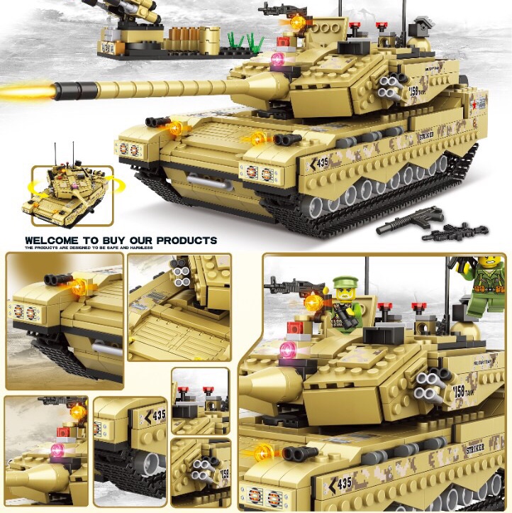LX.A435 M1 Heavy tank (including 3 action figures)947PCS