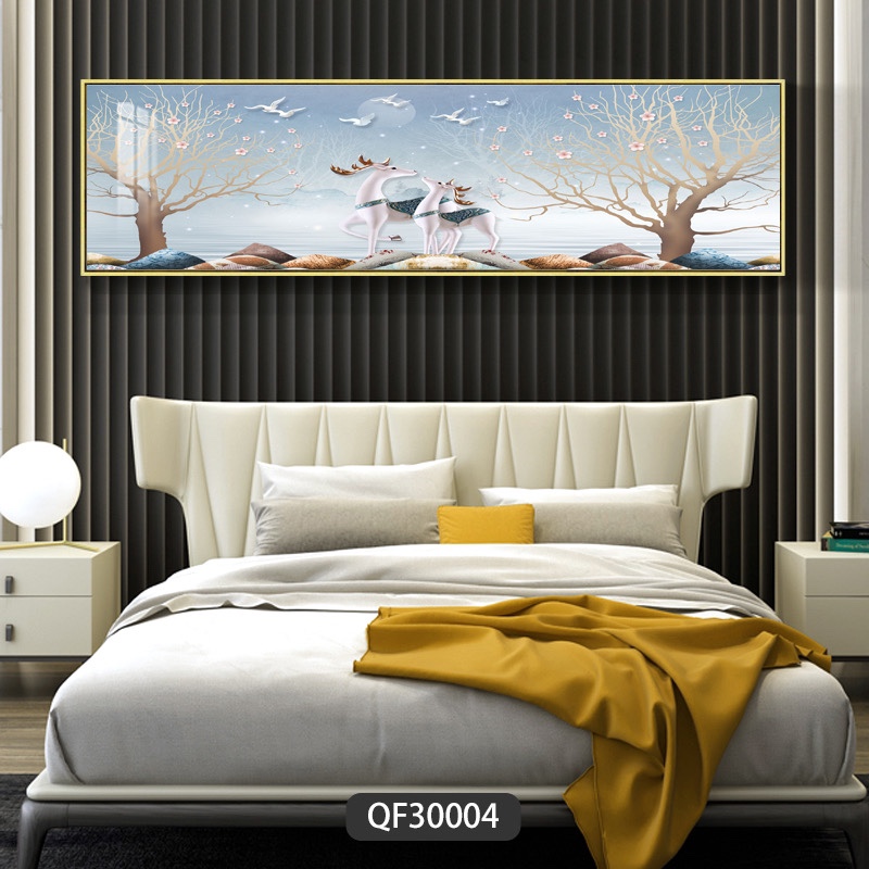 Leather headboard painting four