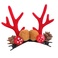 圣诞节发夹森系可爱小鹿角头饰仙女发卡子发箍对夹发饰品麋鹿夹子亮片白底实物图