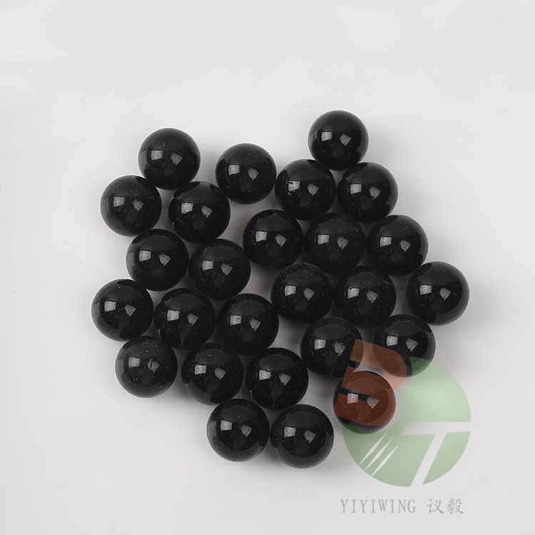 100粒14mm黑瓷玻璃球 1.4cm奶黑玻璃弹珠 1.4厘米实心黑色圆球 鱼缸装饰 玩具配件 动物眼睛
