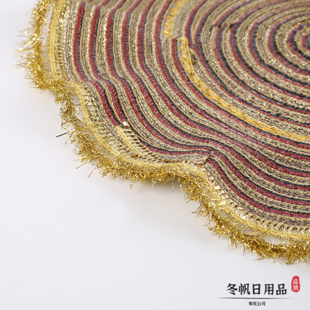 Japanese-style ramie table heat insulation mat, household anti-slip heat insulation mat, hot pot mat, plate, bowl and dish mat, cup mat, Western placemat detail image 8