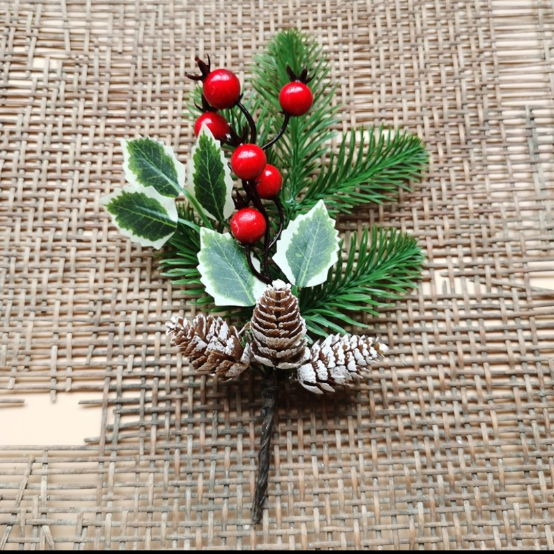 Buddha, Red Pomegranate, Pine, Red Fruit, Pine Branch, Pine, Christmas Decoration, Money Fruit, Holly Fruit, Forest Series, Diy Handmade Materials, Simulated Flower, Berry, Red Fruit