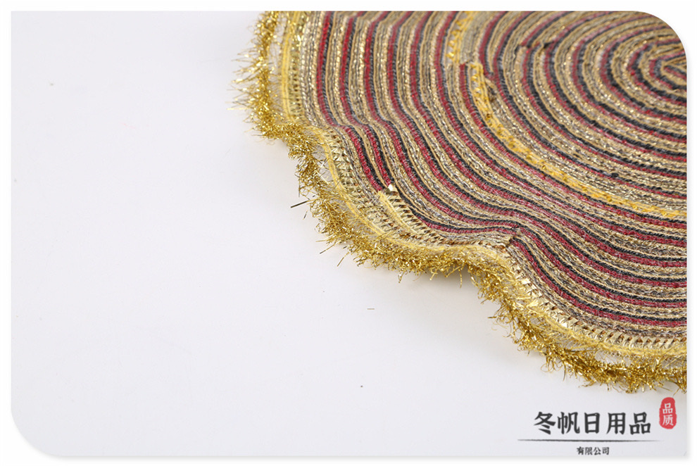 Japanese-style ramie table heat insulation mat, household anti-slip heat insulation mat, hot pot mat, plate, bowl and dish mat, cup mat, Western placemat detail image 14