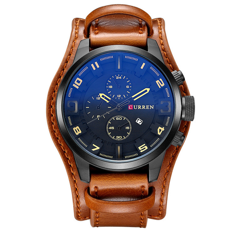 CURREN/ Karen 8225 Men's large leather strap sports watch is a popular product in Europe and America and a bestseller on cross-border e-commerce platforms for men Application Scenario