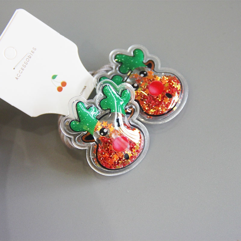 Quicksand Children's Christmas hairpin Cute full pack cloth hairpin Child glitter baby safe hair 25