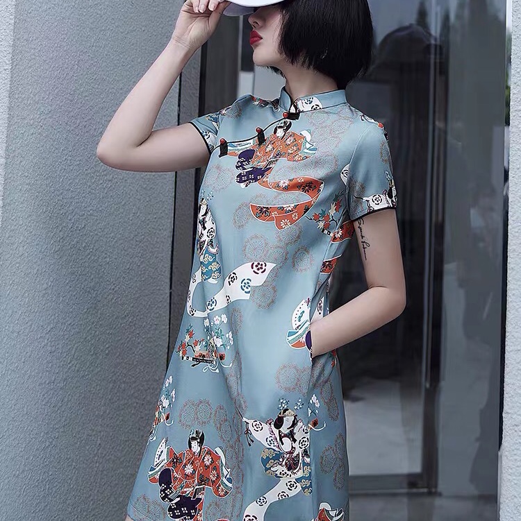 女装302021年夏季新款日常可穿民国风少女年轻款连衣裙中长款清新百搭休闲急急急
