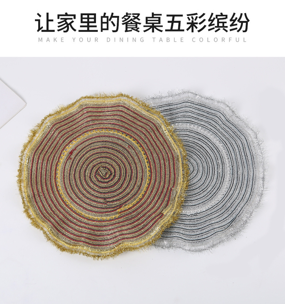 Japanese-style ramie table heat insulation mat, household anti-slip heat insulation mat, hot pot mat, plate, bowl and dish mat, cup mat, Western placemat detail image 10