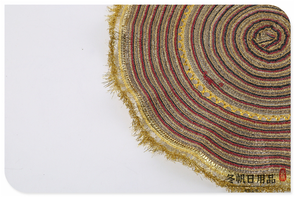 Japanese-style ramie table heat insulation mat, household anti-slip heat insulation mat, hot pot mat, plate, bowl and dish mat, cup mat, Western placemat detail image 16