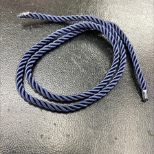 供应5mm藏青色三股绳子、扭绳、家纺服装辅料