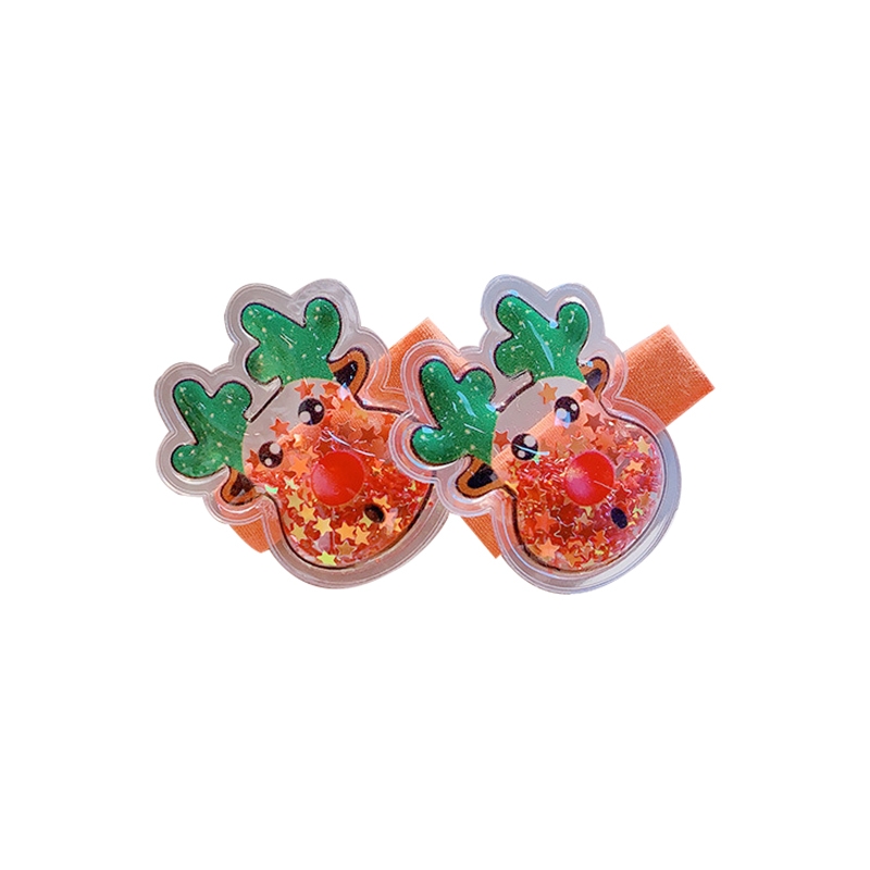 Quicksand Children's Christmas hairpin Cute full pack cloth hairpin Child glitter baby safe hair 1
