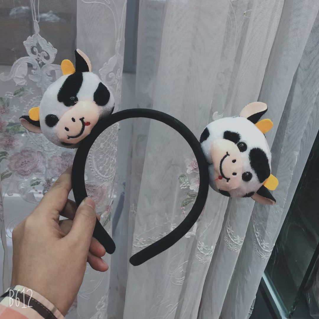公仔奶牛头箍-头饰发饰蝴蝶结头箍发箍