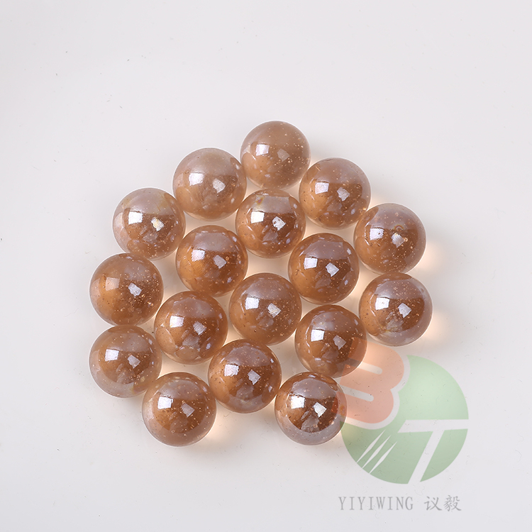 100 pieces of 16mm water-red transparent glass balls, 1.6cm colored transparent pink glass marbles, 1.6cm earthy yellow pink transparent round balls, fish tank decoration, toy accessories, chess pieces, eggs