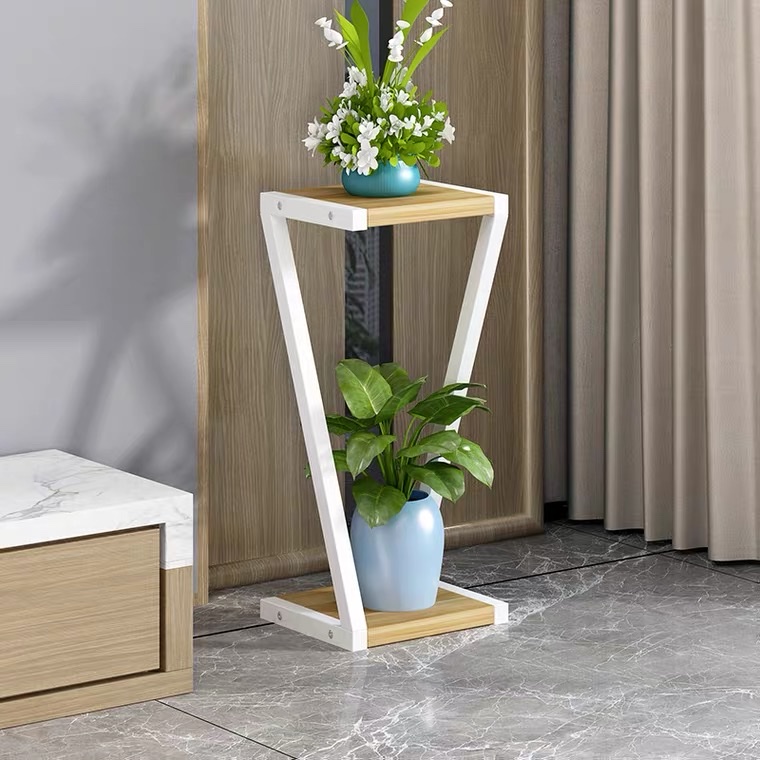Steel Wood Flower Frame Living Room Balcony Flower Frame Specification drawing