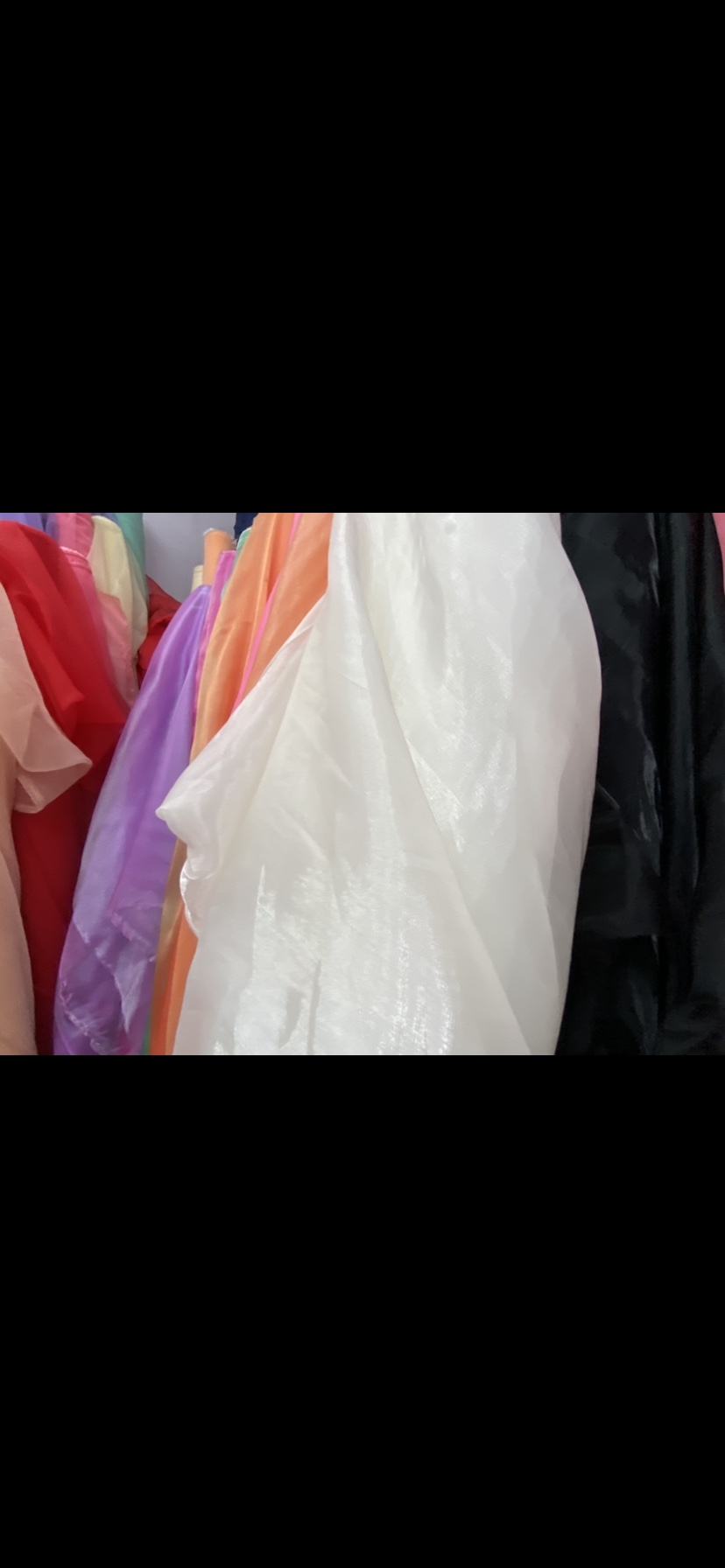 2021新品星光纱欧根纱亮丝面料星星纱大袖衫襦裙舞台演出汉服面料 红色3详情图1