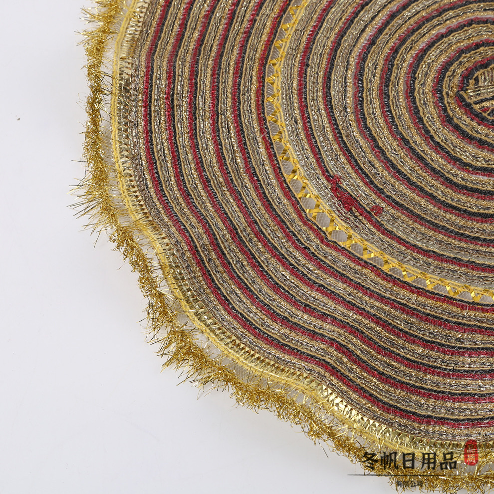 Japanese-style ramie table heat insulation mat, household anti-slip heat insulation mat, hot pot mat, plate, bowl and dish mat, cup mat, Western placemat detail image 9