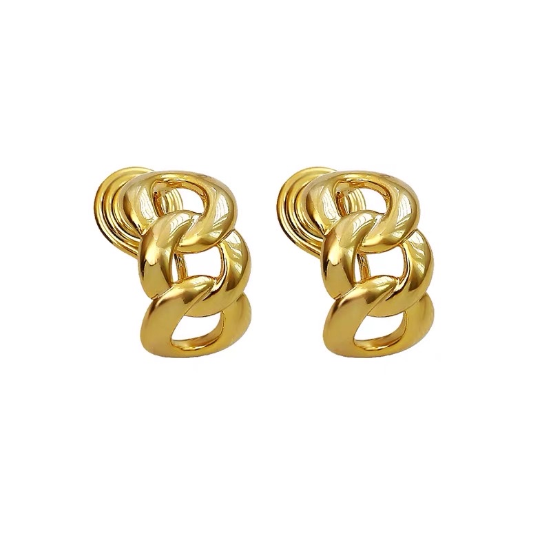 High-end chain earrings without ear holes, design sense earrings, simple and elegant Jieya steel jewelry for women detail image 4