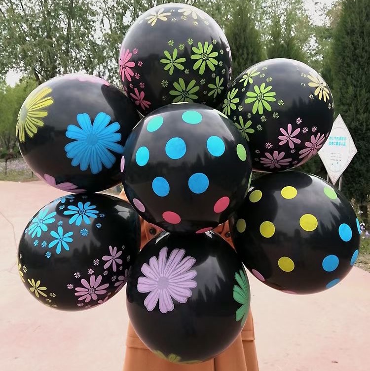 Zhejiang Xindi Plastic Co., LTD. 12-inch black ball printed party supplies