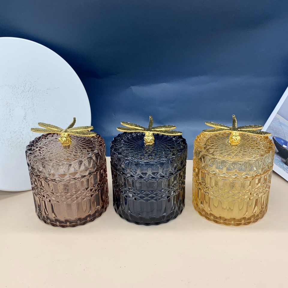 Nordic simple glass storage jar home decoration 8266