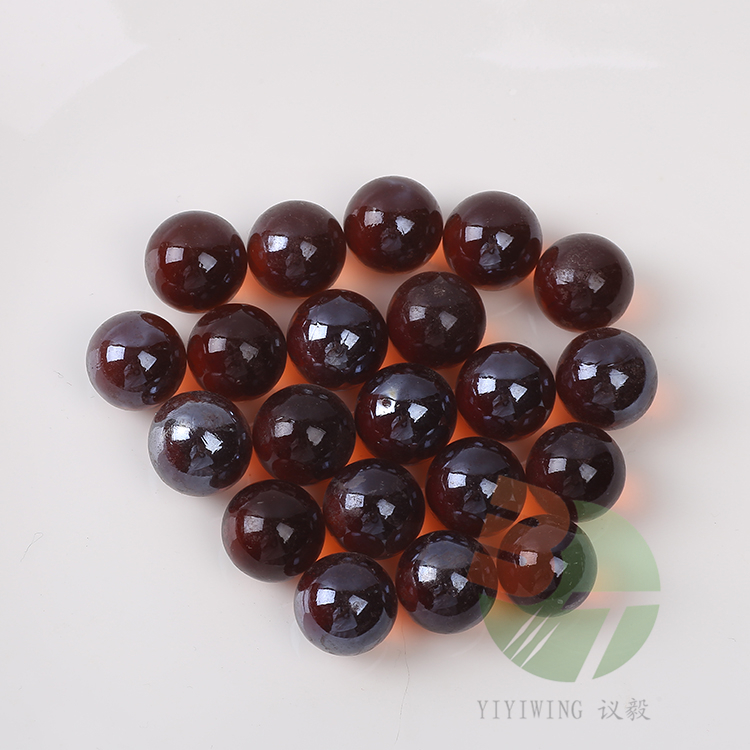 100 pieces of 14mm deep amber transparent glass balls, 1.4cm colored transparent brown coffee glass marbles, 1.4cm solid round balls, fish tank decoration toy accessories