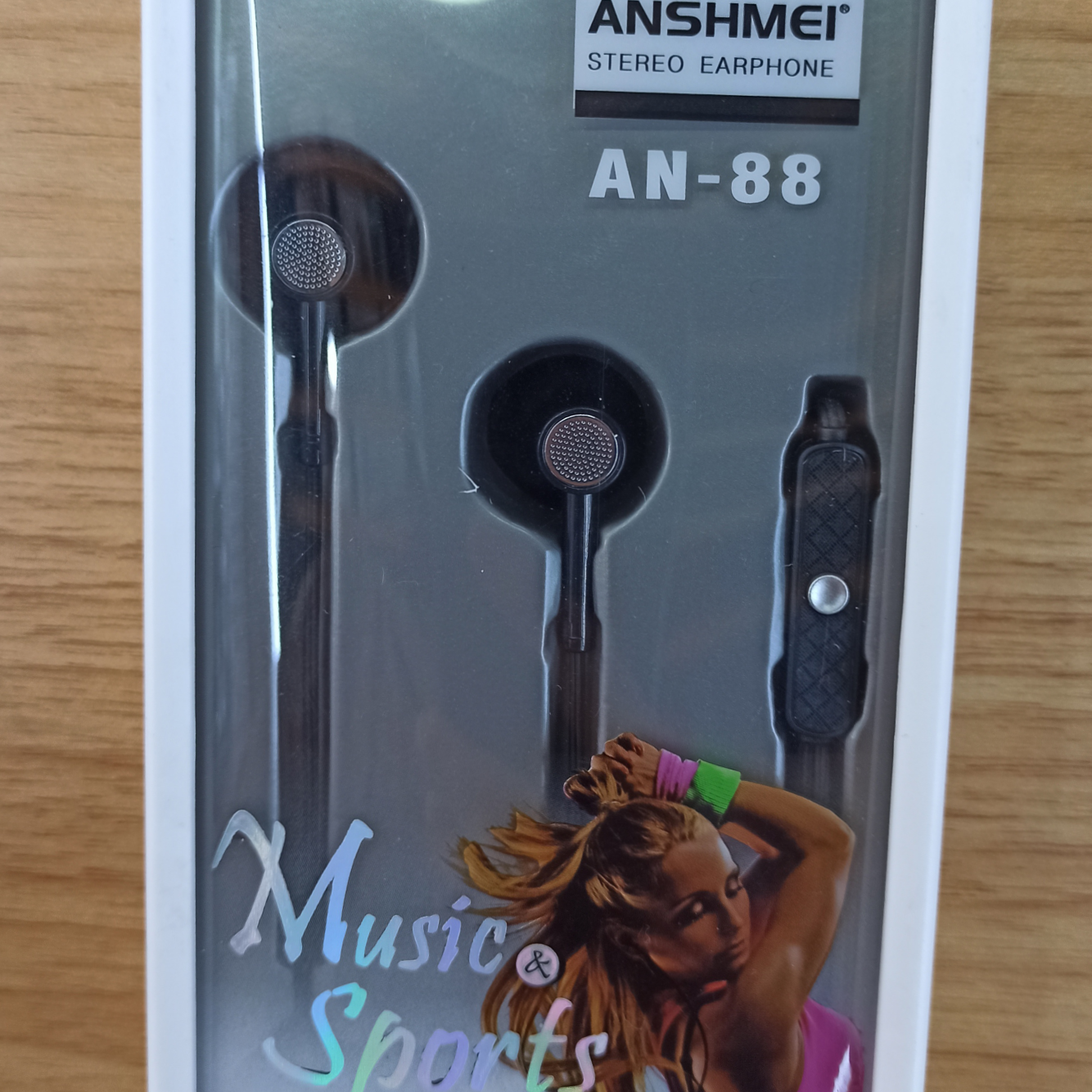 Earbud type high elastic track print high-end heavy bass adjustable headphones with microphone control
