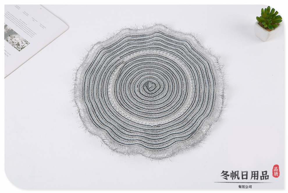 Japanese-style ramie table heat insulation mat, household anti-slip heat insulation mat, hot pot mat, plate, bowl and dish mat, cup mat, Western placemat detail image 12