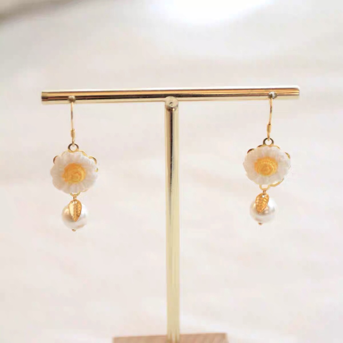 Autumn and winter new Korean version of mid-length Bohemian people mid-length earrings