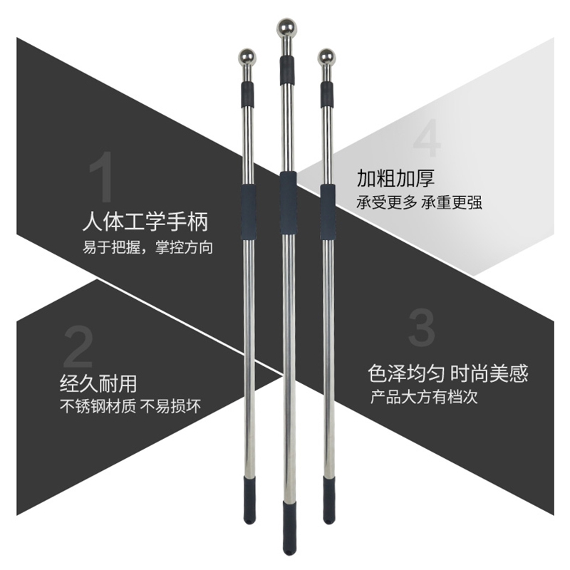 旗杆，不锈钢伸缩旗杆，手拿旗杆详情1