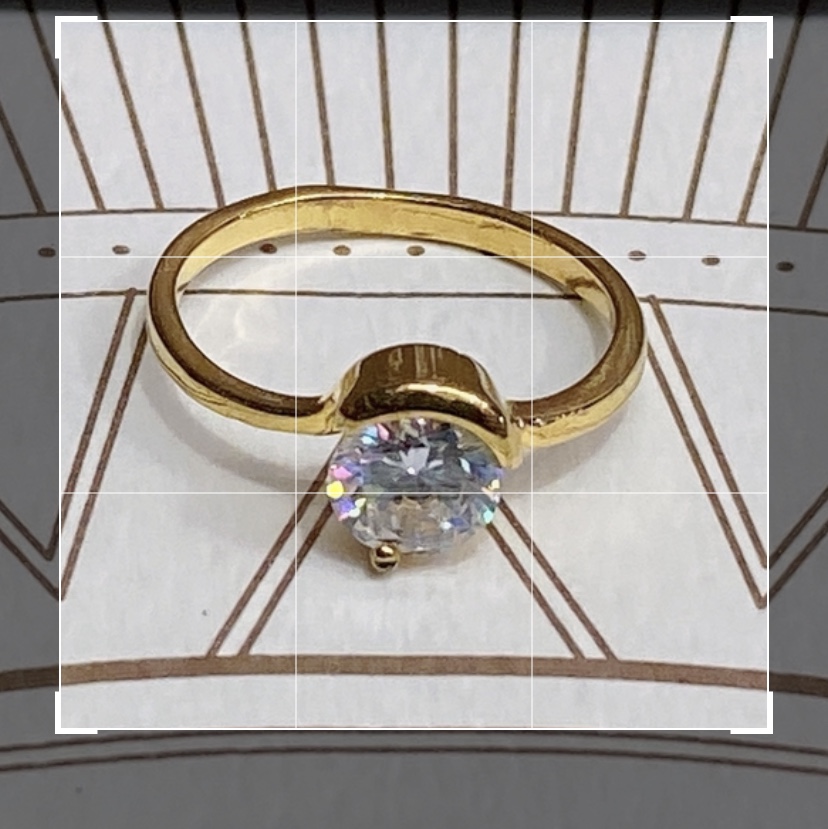 Electric 24K gold color Mosaic zircon series popular all-matching single product for women ring 23